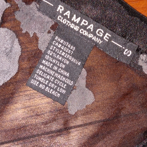 Rampage Black Sheer/Velvet - Picture 2 of 6